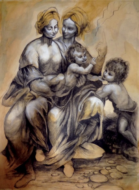 Study of Da Vinci’s the Virgin and Child with St. Anne and John the Baptist